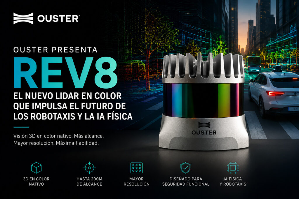 Ouster presenta REV8: el nuevo lidar en color