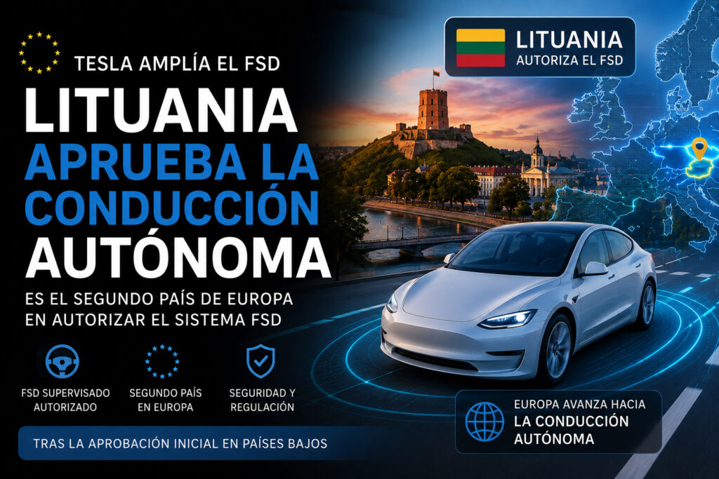 Tesla amplía su sistema Full Self-Driving supervisado en Europa y Lituania